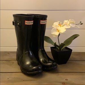 ☔️Hunter Kids Original Gloss Rainboot {Blk} 13B/1G